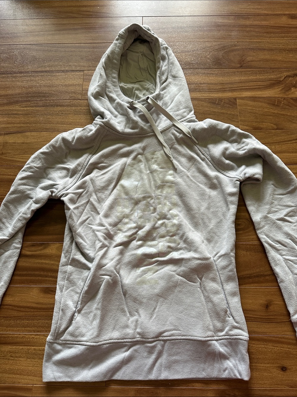 The North Face Women's Light Gray Hooded Sweatshirt